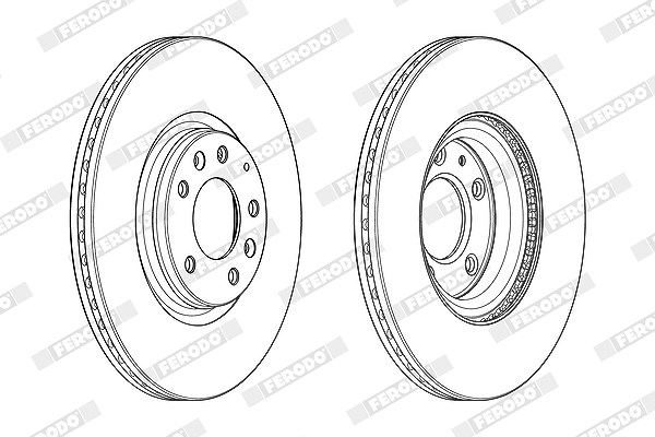 Ferodo Bremsscheibe [Hersteller-Nr. DDF1880C] für Mazda, Citroën, Fiat