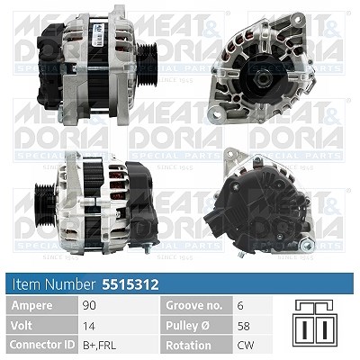 Meat & Doria Generator [Hersteller-Nr. 5515312] für Kia, Hyundai