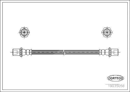 Corteco Bremsschlauch ERSTAUSRÜSTERQUALITÄT [Hersteller-Nr. 19035056] für Daihatsu