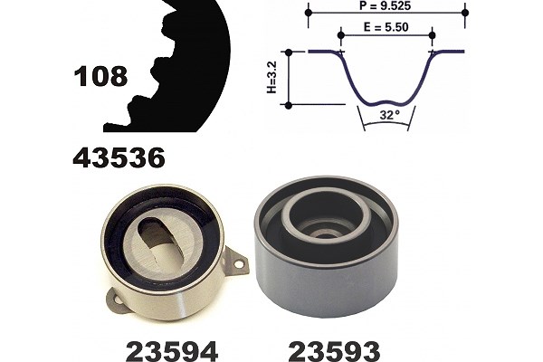 Mapco Zahnriemensatz [Hersteller-Nr. 23536] für Mazda, Kia