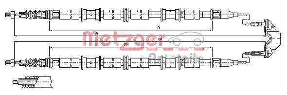 Metzger Autoteile Seilzug, Feststellbremse [Hersteller-Nr. 11.5864] für Opel