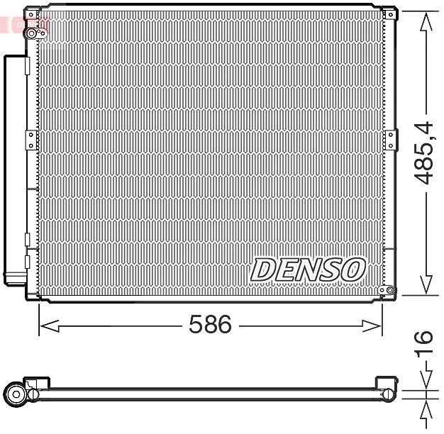 Denso Kondensator, Klimaanlage [Hersteller-Nr. DCN50113] für Toyota