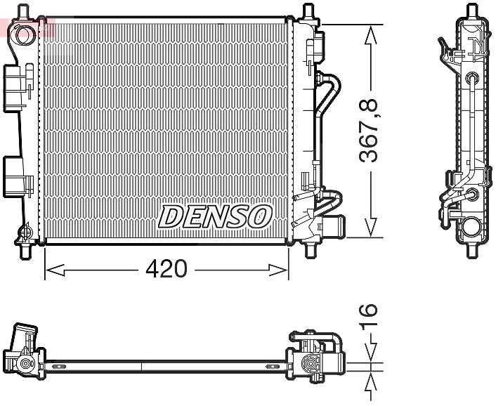 Denso Kühler, Motorkühlung [Hersteller-Nr. DRM41018] für Hyundai