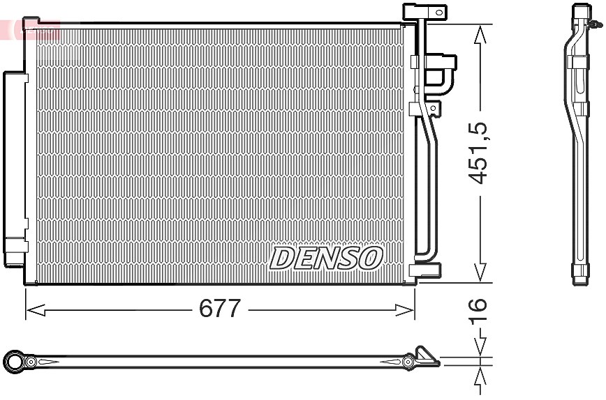 Denso Kondensator, Klimaanlage [Hersteller-Nr. DCN20040] für Chevrolet, Opel