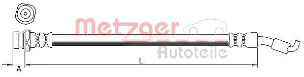Metzger Autoteile Bremsschlauch [Hersteller-Nr. 4111441] für Kia, Hyundai