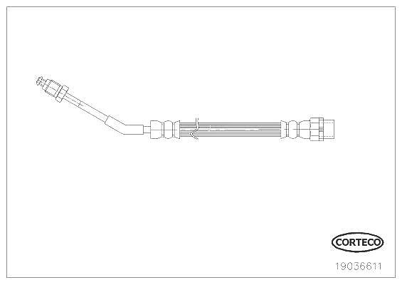 Corteco Bremsschlauch ERSTAUSRÜSTERQUALITÄT [Hersteller-Nr. 19036611] für BMW
