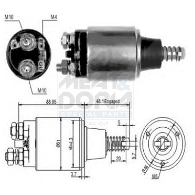 Meat & Doria Magnetschalter, Starter [Hersteller-Nr. 46193] für Mercedes-Benz