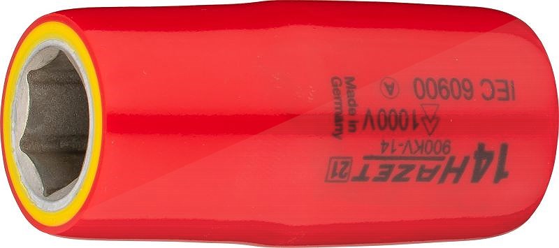Hazet Steckschlüsseleinsatz - schutzisoliert - 1/2 - Sechskant - 14mm [Hersteller-Nr. 900KV-14]