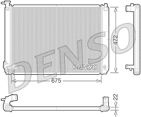 Denso Kühler, Motorkühlung [Hersteller-Nr. DRM51010] für Lexus