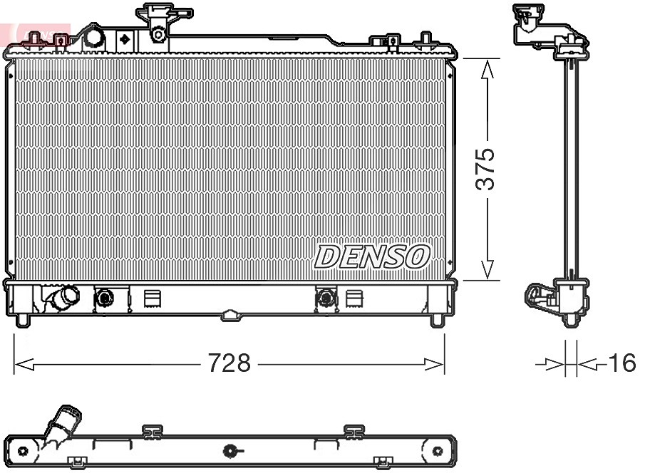 Denso Kühler, Motorkühlung [Hersteller-Nr. DRM44029] für Mazda