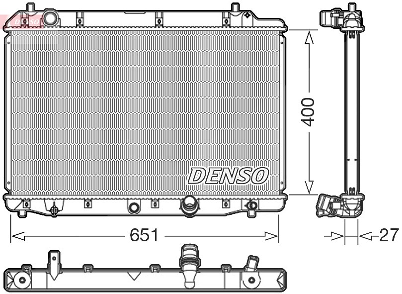 Denso Kühler, Motorkühlung [Hersteller-Nr. DRM40036] für Honda