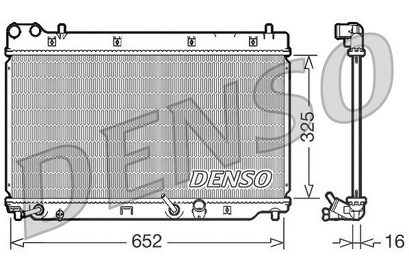 Denso Kühler, Motorkühlung [Hersteller-Nr. DRM40014] für Honda