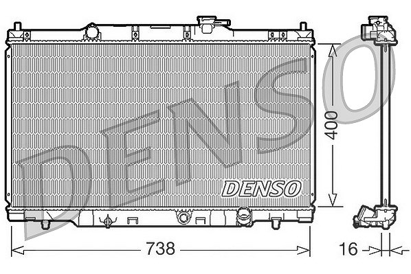 Denso Kühler, Motorkühlung [Hersteller-Nr. DRM40011] für Honda