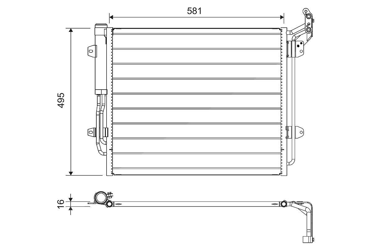 Valeo Kondensator, Klimaanlage [Hersteller-Nr. 814157] für VW, Seat