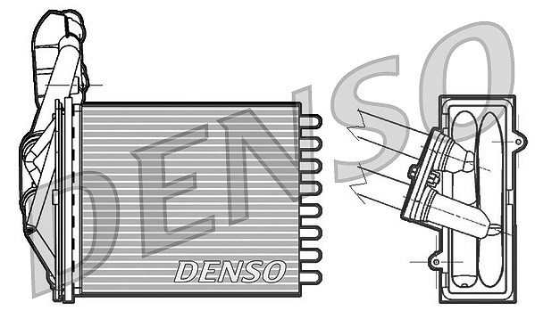 Denso Wärmetauscher, Innenraumheizung [Hersteller-Nr. DRR09042] für Fiat