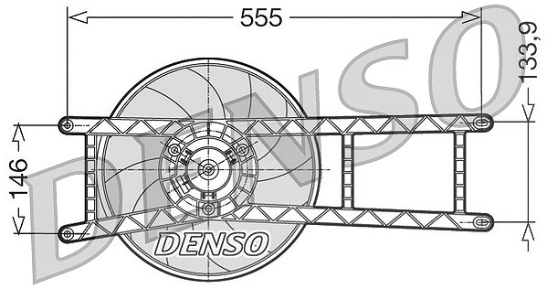 Denso Lüfter, Motorkühlung [Hersteller-Nr. DER09017] für Fiat