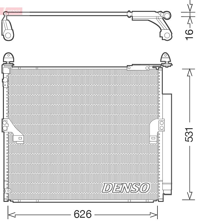 Denso Kondensator, Klimaanlage [Hersteller-Nr. DCN50038] für Toyota