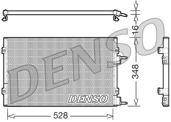 Denso Kondensator, Klimaanlage [Hersteller-Nr. DCN06003] für Chrysler