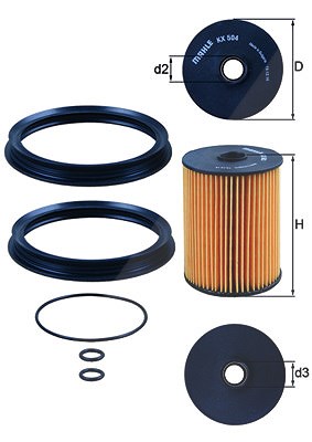 Knecht Kraftstofffilter [Hersteller-Nr. KX504D] für Mini