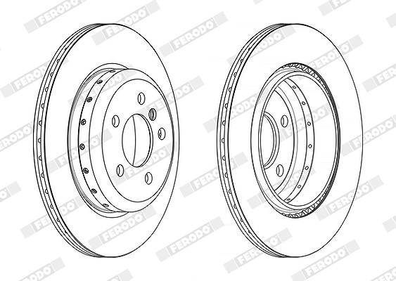 Ferodo 1x Bremsscheibe [Hersteller-Nr. DDF2504VC-1] für BMW