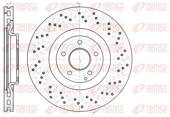 Kawe 1x Bremsscheibe [Hersteller-Nr. 6112410] für Mercedes-Benz