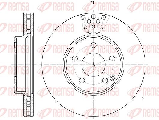 Kawe 1x Bremsscheibe [Hersteller-Nr. 667610] für Mercedes-Benz