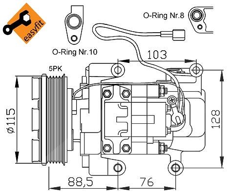 Nrf Kompressor, Klimaanlage [Hersteller-Nr. 32681] für Mazda