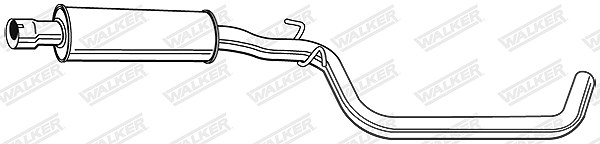 Walker Mittelschalldämpfer [Hersteller-Nr. 22883] für VW