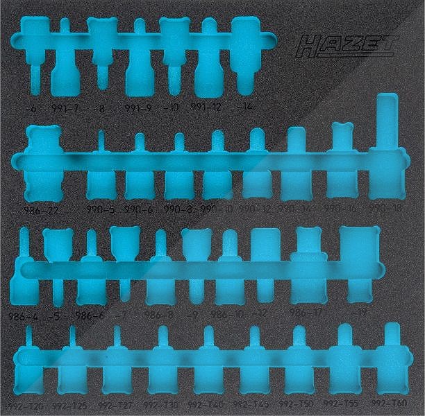 Hazet 2-Komponenten Weichschaum-Einlage - leer - für 163-407/35 [Hersteller-Nr. 163-407L]