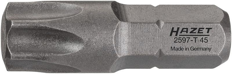 Hazet Bit - Sechskant6,3 (1/4 Zoll) - Innen TORX® Profil - T45 [Hersteller-Nr. 2597-T45]