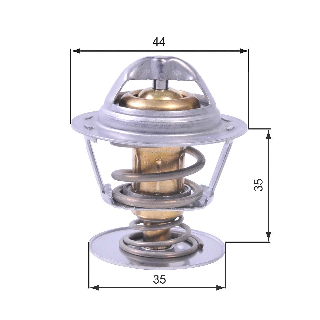 Gates Thermostat, Kühlmittel [Hersteller-Nr. TH43688G1] für Jaguar, Citroën, Peugeot