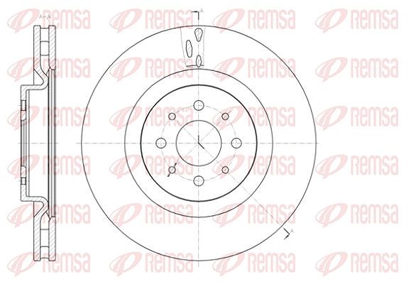 Kawe 1x Bremsscheibe [Hersteller-Nr. 6139110] für Alfa Romeo