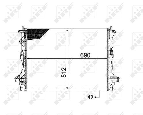 Nrf Kühler, Motorkühlung [Hersteller-Nr. 53820] für Renault