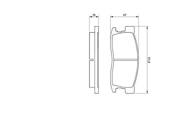 Bosch Bremsbelagsatz, Scheibenbremse [Hersteller-Nr. 0986493670] für Honda