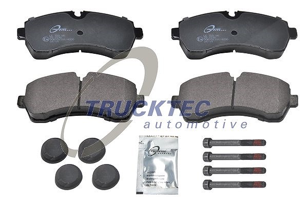 Trucktec Automotive Bremsbeläge vorne (Satz) [Hersteller-Nr. 02.35.201] für Mercedes-Benz, VW