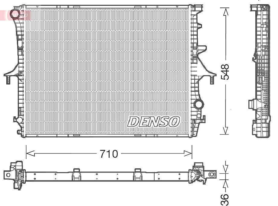 Denso Kühler, Motorkühlung [Hersteller-Nr. DRM02026] für Porsche, Audi, VW