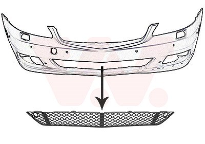 Van Wezel Lüftungsgitter, Stoßfänger [Hersteller-Nr. 3047590] für Mercedes-Benz