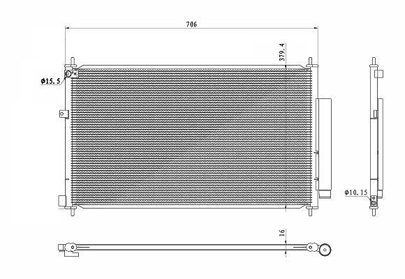 Nrf Kondensator, Klimaanlage [Hersteller-Nr. 350419] für Honda
