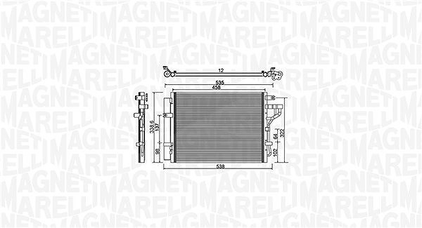 Magneti Marelli Kondensator, Klimaanlage [Hersteller-Nr. 350203981000] für Kia