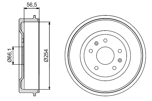 Bosch Bremstrommel [Hersteller-Nr. 0986477227] für Land Rover