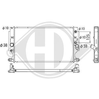 Diederichs Kühler, Motorkühlung [Hersteller-Nr. DCM3352] für Toyota