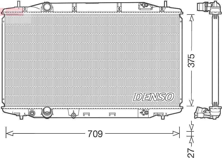 Denso Kühler, Motorkühlung [Hersteller-Nr. DRM40041] für Honda