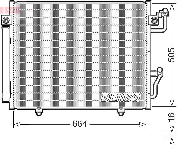 Denso Kondensator, Klimaanlage [Hersteller-Nr. DCN45005] für Mitsubishi