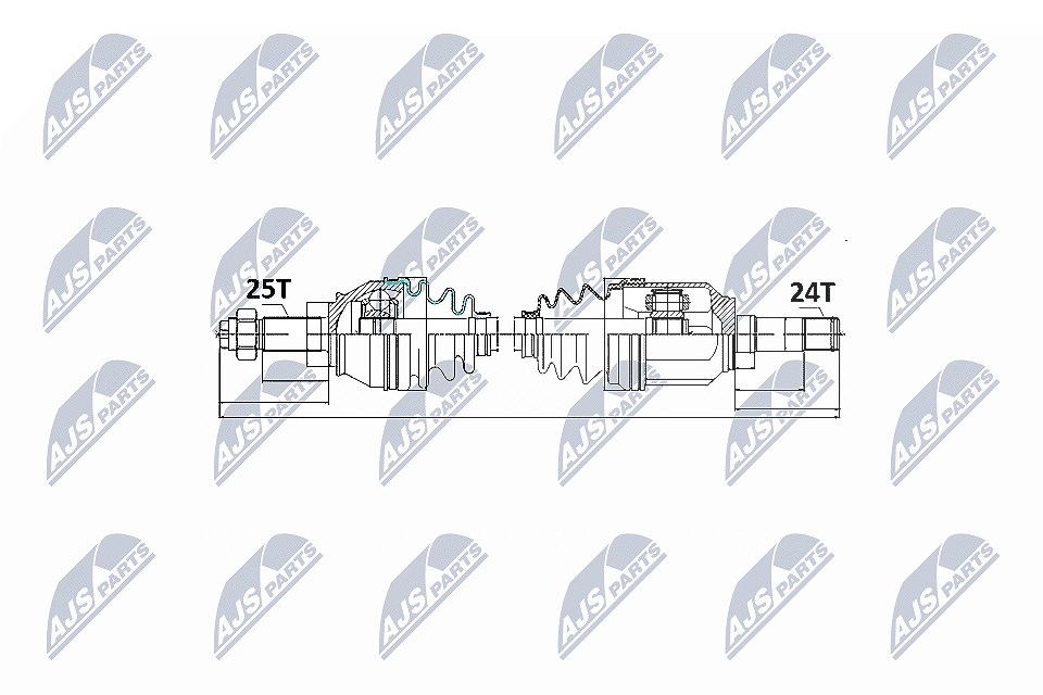 Nty Antriebswelle [Hersteller-Nr. NPW-FT-016] für Fiat