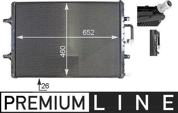 Mahle Niedertemperaturkühler, Ladeluftkühler [Hersteller-Nr. CIR2000P] für Audi