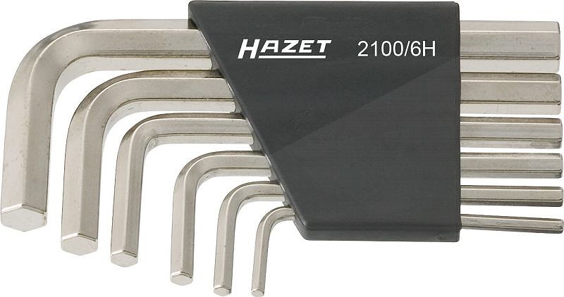 Hazet Winkelschraubendreher Satz -Sechskant Profil - 3 – 10 -6-tlg. [Hersteller-Nr. 2100/6H]