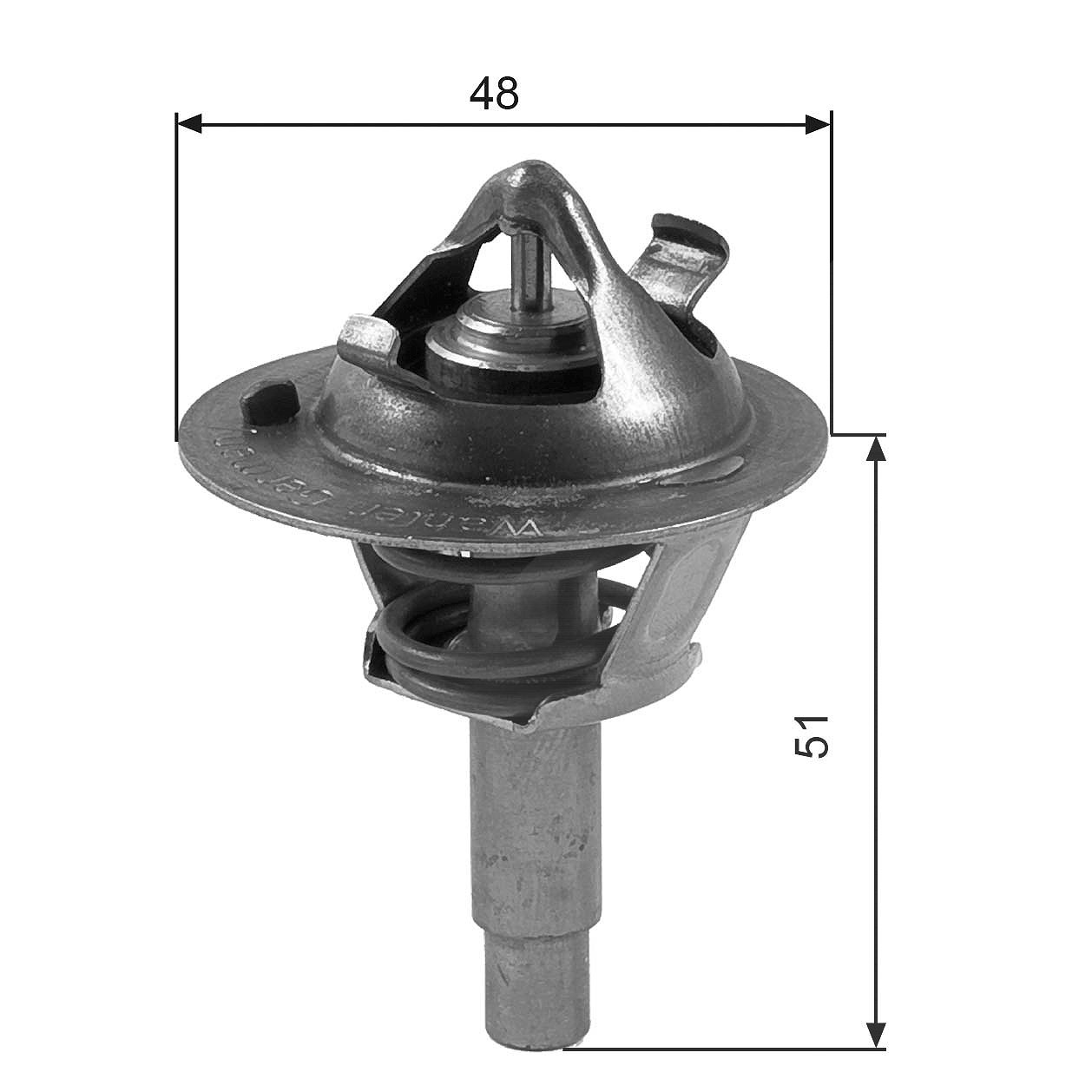 Gates Thermostat, Kühlmittel [Hersteller-Nr. TH38490G1] für Mercedes-Benz