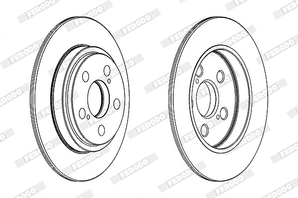 Ferodo Bremsscheibe [Hersteller-Nr. DDF1866] für Toyota