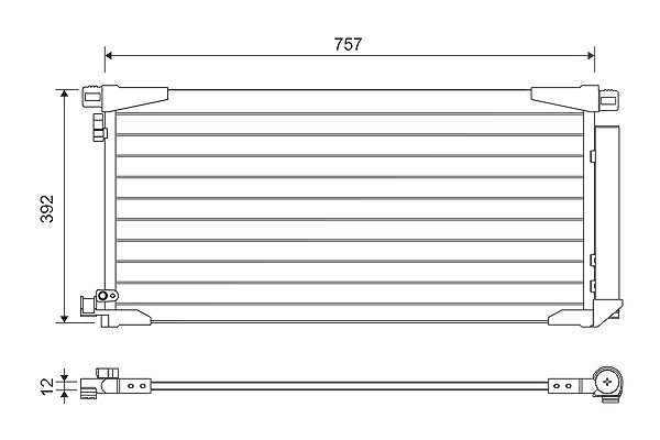 Valeo Kondensator, Klimaanlage [Hersteller-Nr. 822607] für Toyota