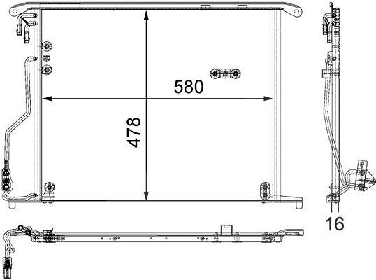 Mahle Kondensator, Klimaanlage [Hersteller-Nr. AC334000S] für Mercedes-Benz